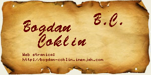 Bogdan Coklin vizit kartica